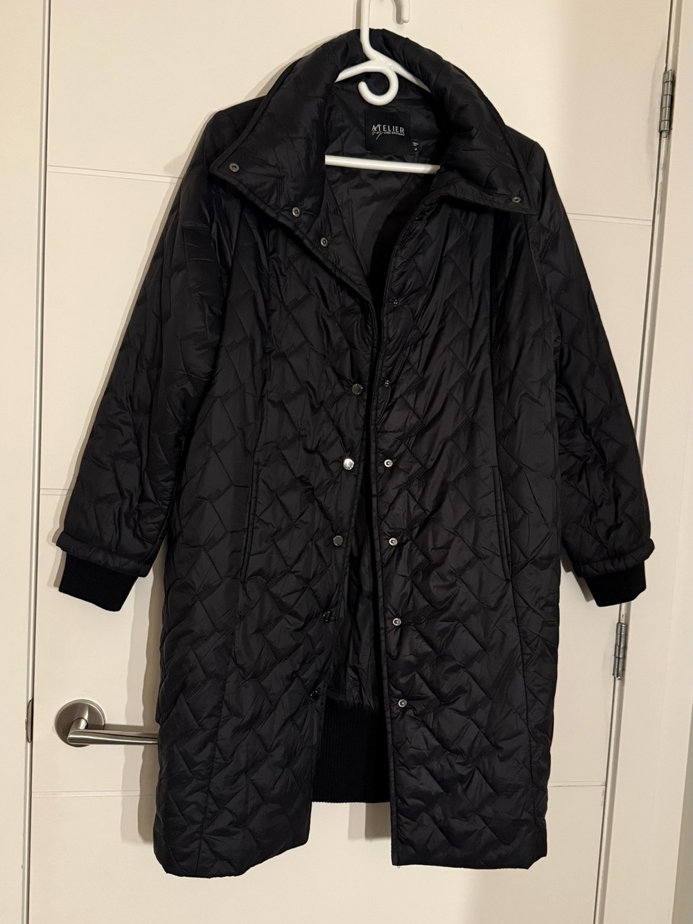 Black Quilted Puffer Coat - Long Women's Jacket